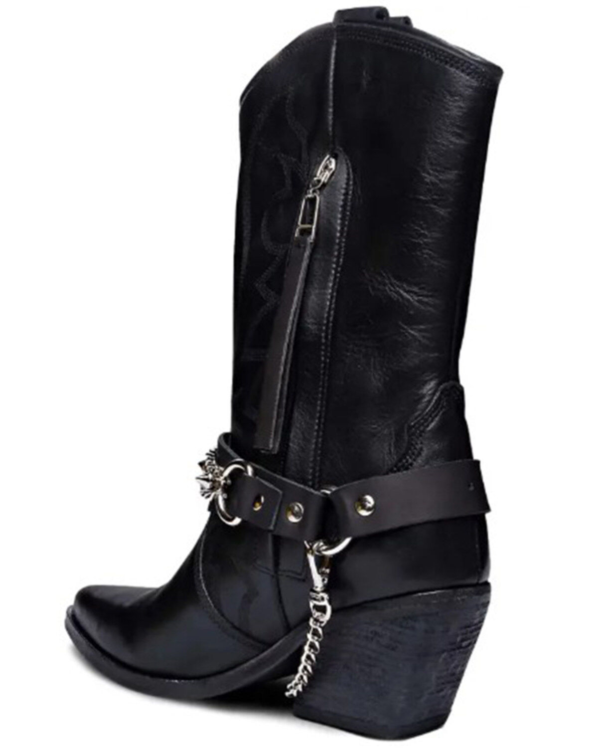 Image #4 - Golo Women's Mesa Western Boots - Snip Toe, Black, hi-res