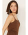 Image #2 - Shyanne Women's Crochet Rib Cami, Medium Brown, hi-res