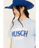 Image #2 - Brew City Beer Gear Women's Busch Cropped Graphic Tee, Light Blue, hi-res