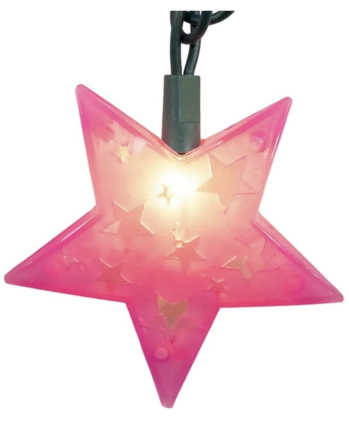 Image #4 - Kurt Adler 9' UL 10L Pink Stars Lights Set, Multi, hi-res