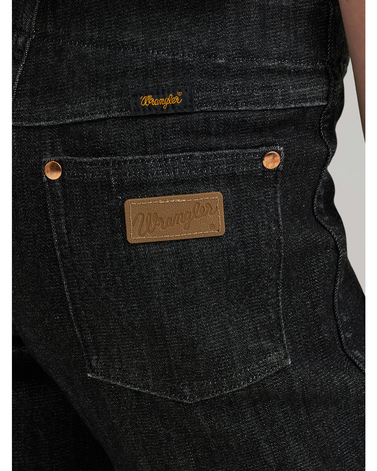 Image #4 - Wrangler X Lainey Wilson Girls' Pull-On Bell Bottoms, Black, hi-res