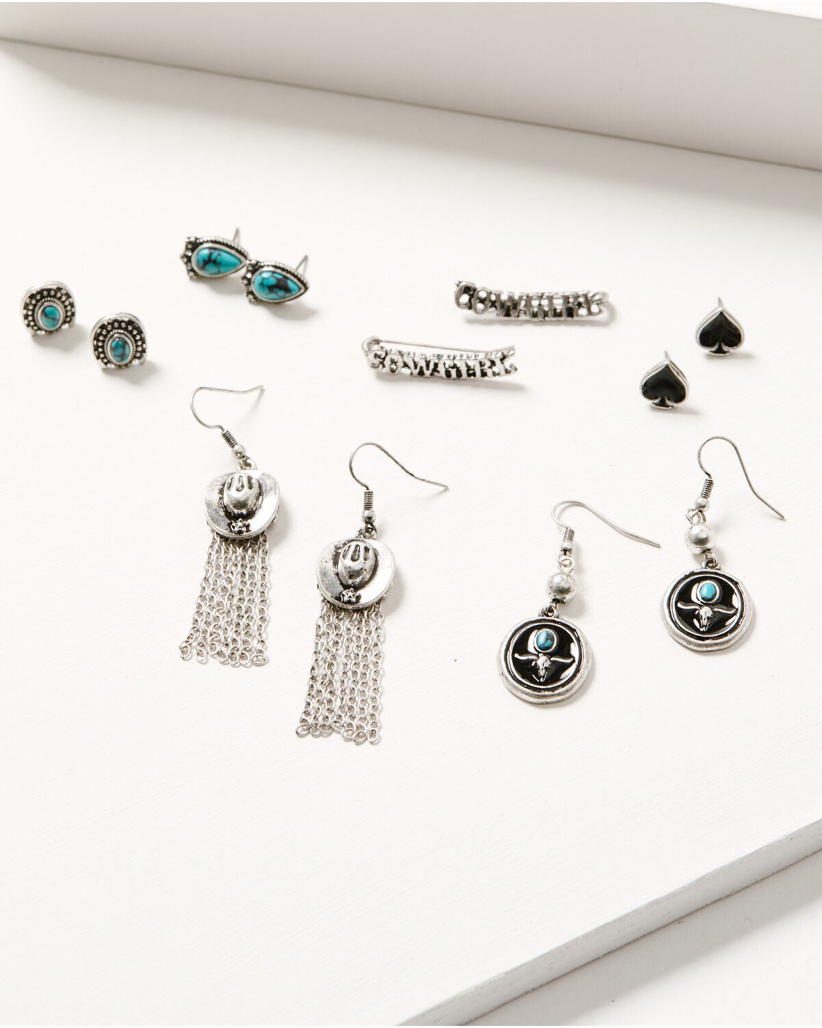 Idyllwind Women's Belinda Earring Set - 6 Piece, Silver, hi-res