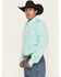 Image #2 - Cinch Men's Geo Print Long Sleeve Button-Down Western Shirt, Blue, hi-res