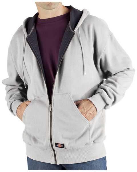 Image #1 - Dickies Men's Midweight Fleece Zip-Up Hooded Work Jacket, , hi-res