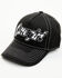 Image #1 - Cowgirl Hardware Girls' Sassy Cowgirl Ball Cap, Black, hi-res