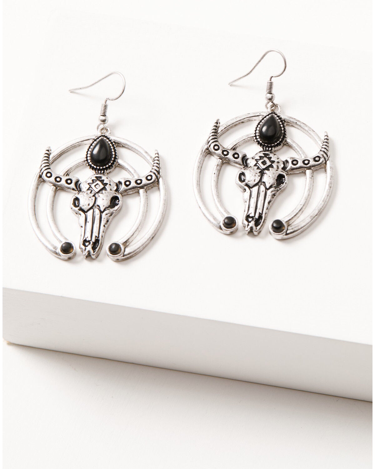 Idyllwind Women's Heidi Steerhead Earrings, Silver, hi-res