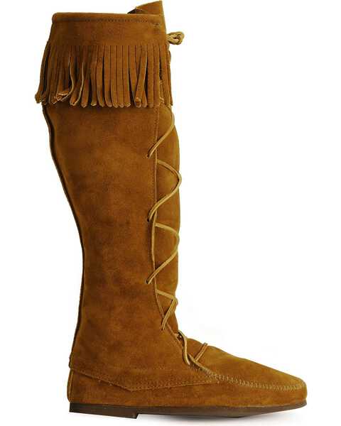 Image #2 - Minnetonka Men's Lace-Up Suede Knee High Boots, , hi-res