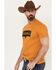 Ariat Men's Shadows Short Sleeve T-Shirt, Mustard, hi-res