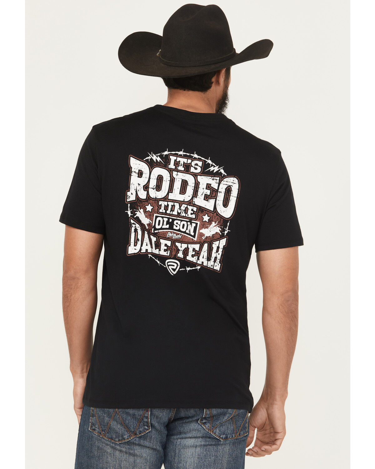 Image #1 - Rock & Roll Denim Men's Dale Drisby Short Sleeve Graphic T-Shirt, Black, hi-res