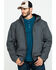 Image #1 - Hawx Men's Shadow Grey Canvas Quilted Bi-Swing Hooded Zip Front Jacket - Tall, , hi-res