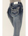 Grace in LA Women's Sequin Flap Pocket Light Wash Bootcut Jeans, Blue, hi-res
