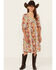 Image #1 - Hayden LA Girls' Floral Midi Dress, Mustard, hi-res