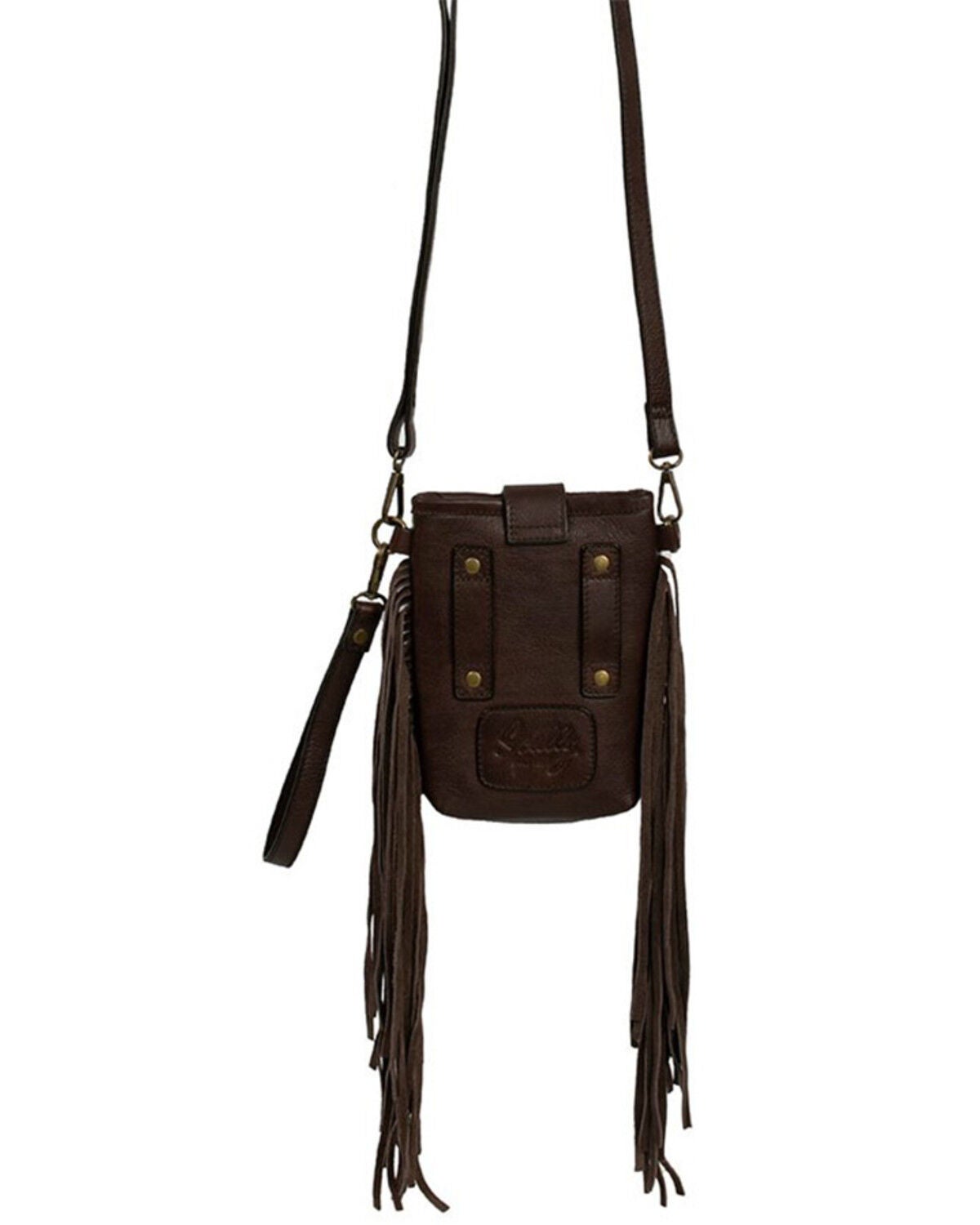 Image #2 - Scully Women's Woven Fringe Handbag, Brown, hi-res