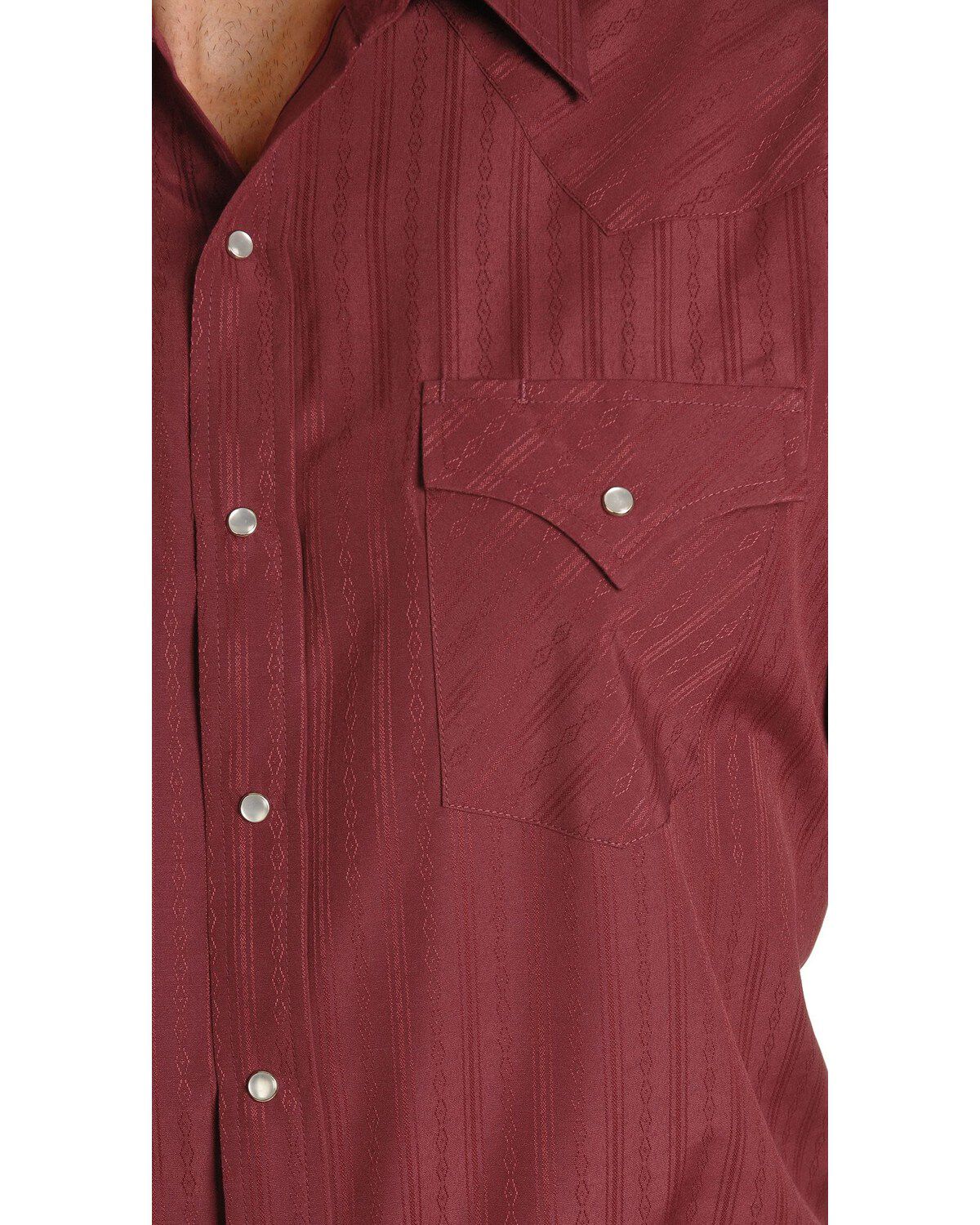 Image #2 - Ely Cattleman Men's Tone On Tone Western Shirt, , hi-res