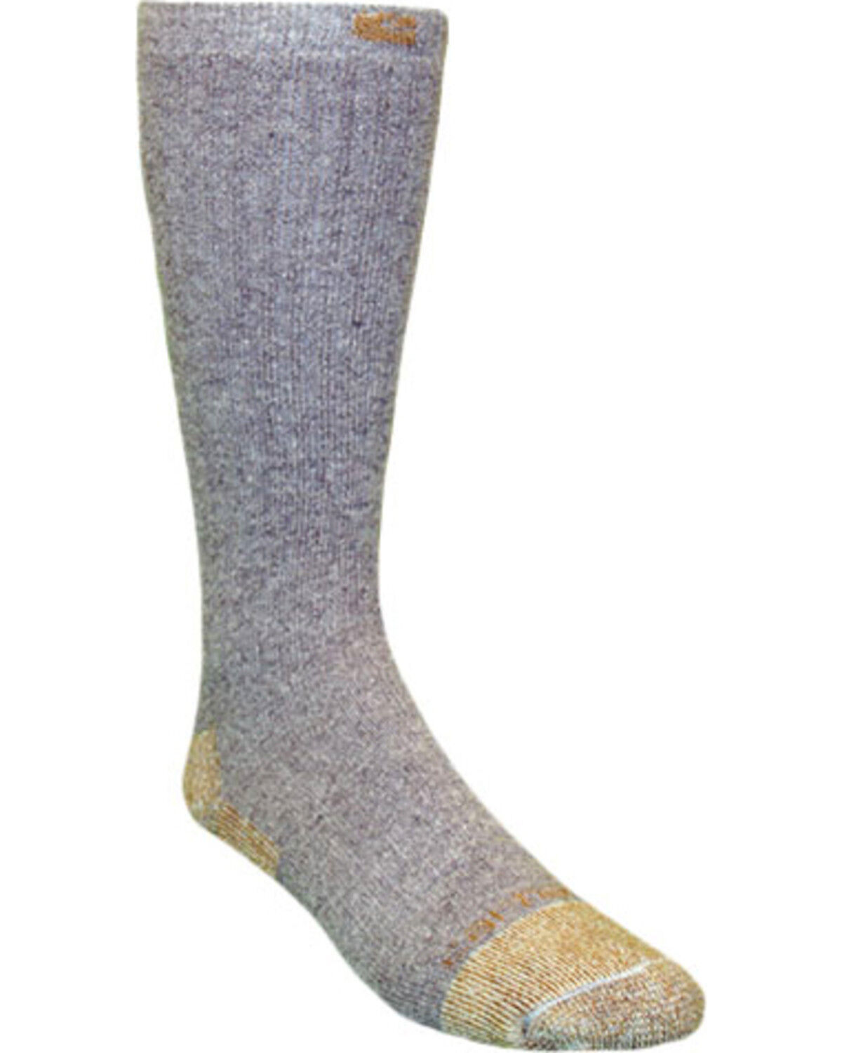 Image #1 - Carhartt Grey Full Cushion Steel-Toe Cotton Work Boot Socks - 2 Pack, , hi-res