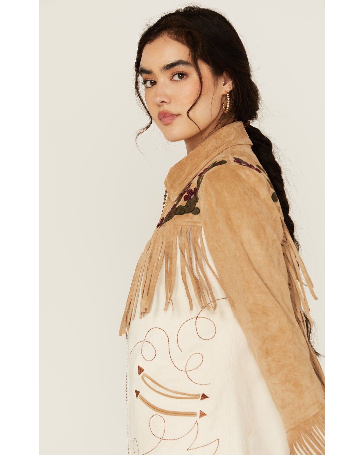 Image #2 - Powder River Outfitters Women's Faux Suede Fringe Jacket, , hi-res