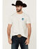 Image #1 - RANK 45® Men's 8 Seconds Cowboy Short Sleeve Graphic T-Shirt, Ivory, hi-res
