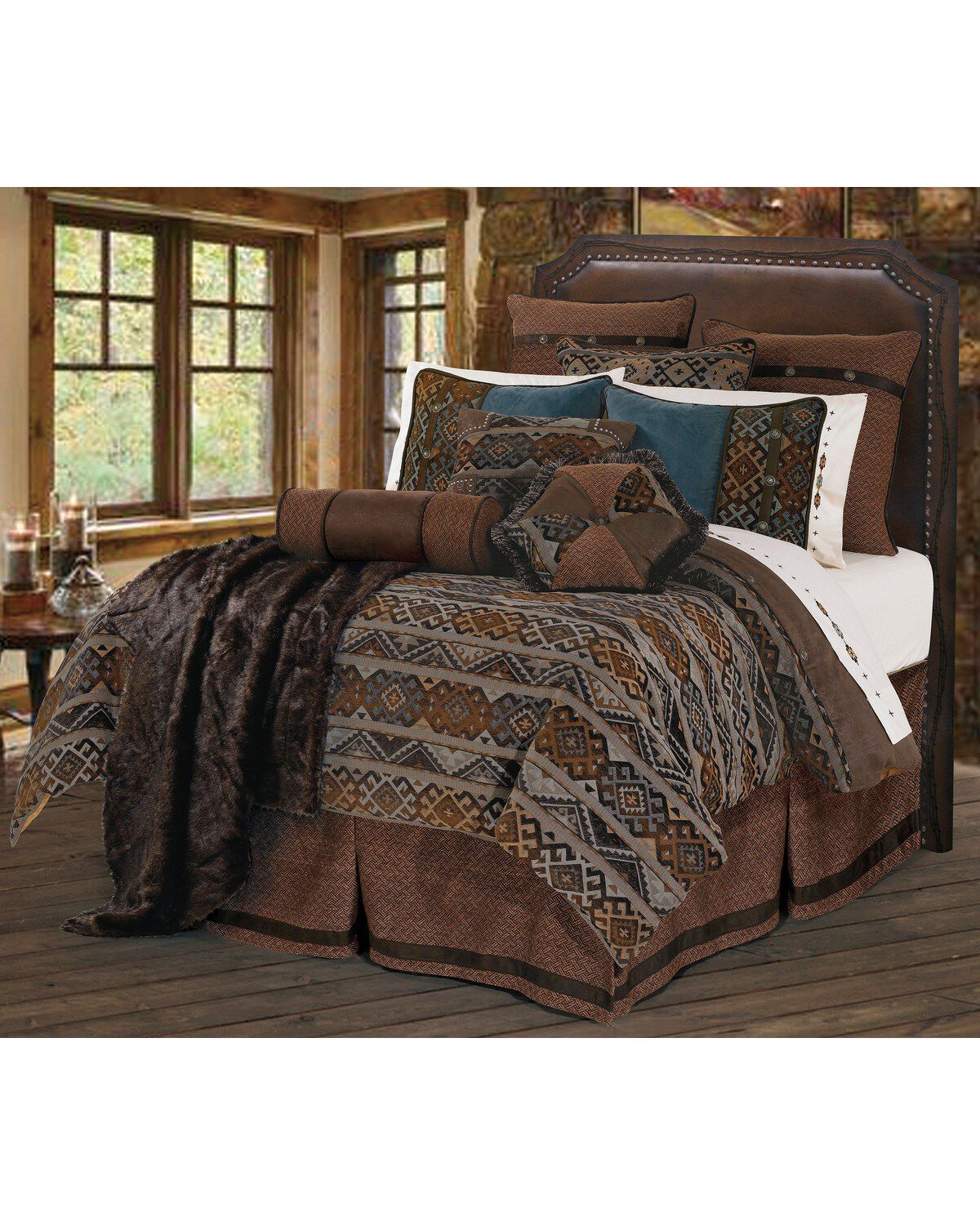 HiEnd Accents Rio Grande King Bedding Set - 7 Piece, Multi, hi-res