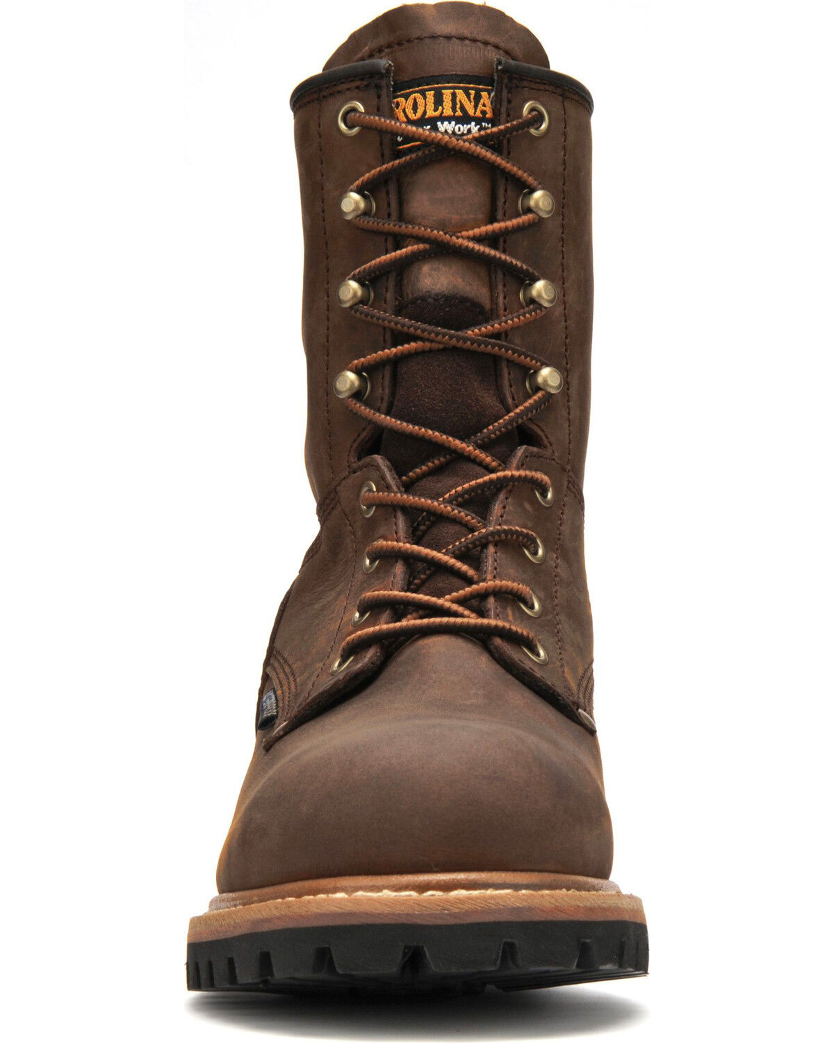 Image #4 - Carolina Men's Logger 8" Work Boots, Brown, hi-res