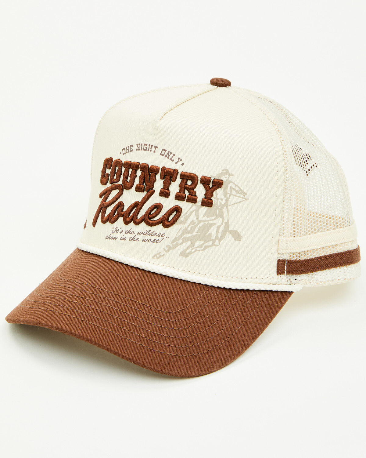 Image #1 - Idyllwind Women's Country Rodeo Ball Cap, Cream/brown, hi-res