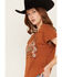 Shyanne Women's Open Road V Neck Graphic Tee, Caramel, hi-res
