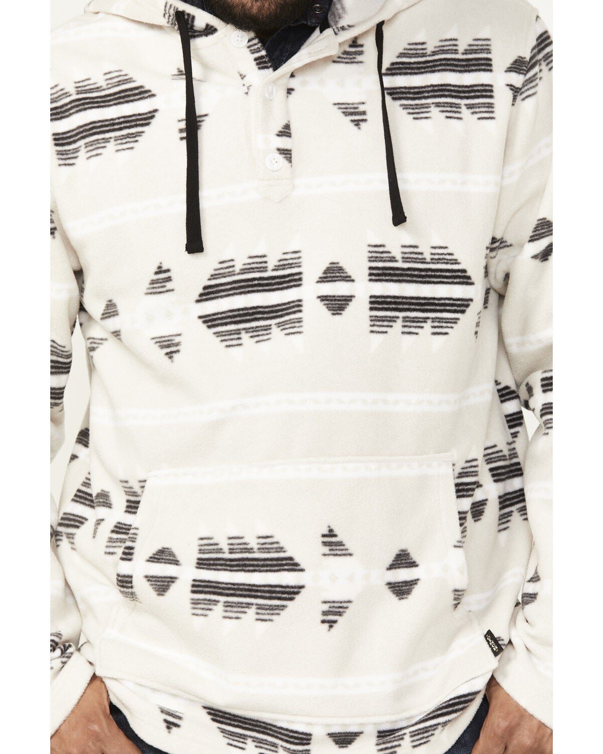 Image #3 - Cinch Men's Southwestern Henley Hooded Sweatshirt, , hi-res