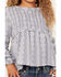 Image #3 - Hayden LA Girls' Printed Long Sleeve Woven Shirt , Blue, hi-res