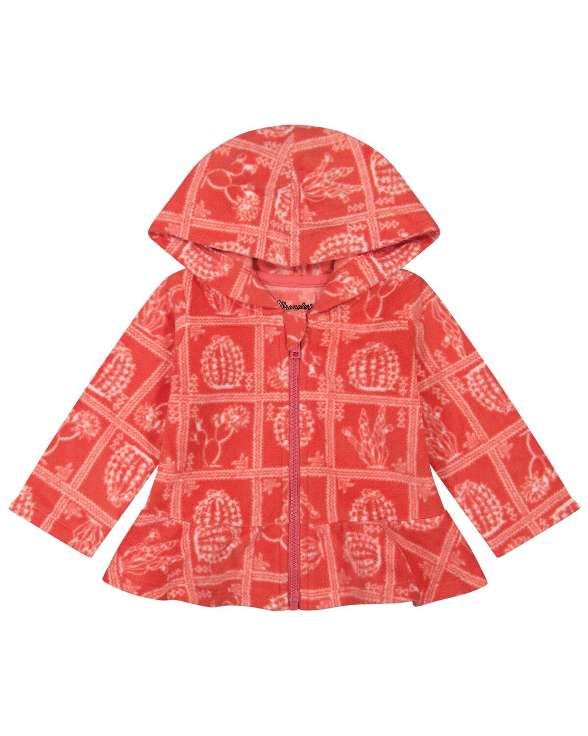 Image #1 - Wrangler Infant Girls' Cactus Print Sherpa Jacket, Pink, hi-res