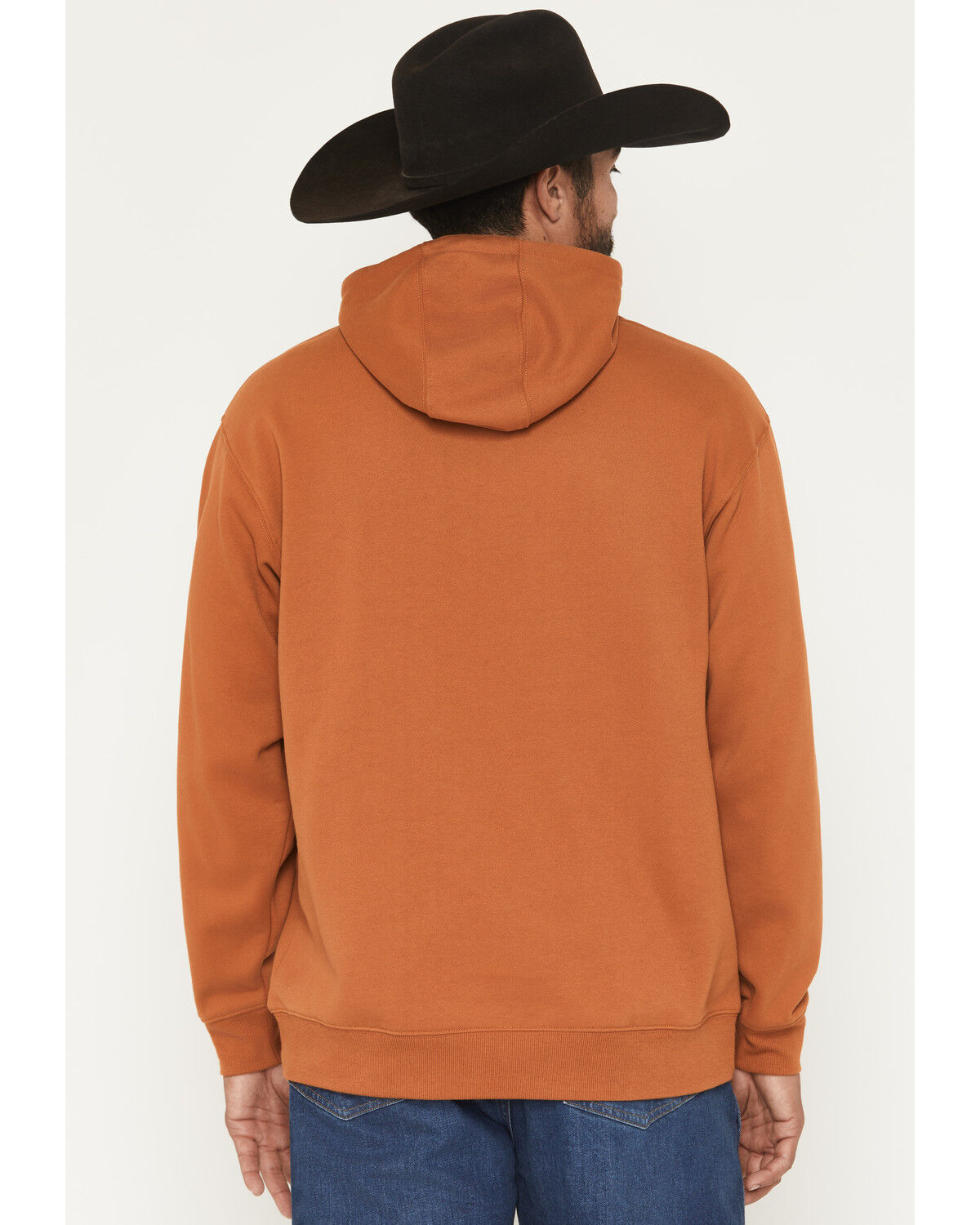 Image #4 - Ariat Men's Logo Graphic Hooded Sweatshirt, Rust Copper, hi-res