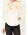 Image #3 - Shyanne Women's Color Block Western Fringe Blouse, Cream, hi-res
