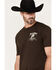 Cowboy Hardware Men's Buck Wild Ranch Graphic T-Shirt , Chocolate, hi-res