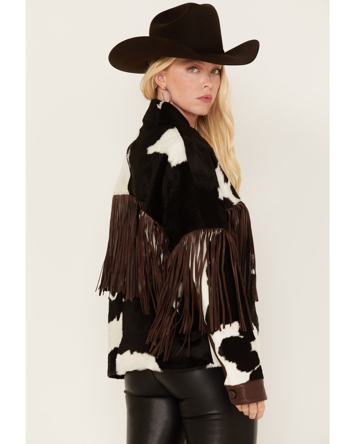 Image #4 - DANCASSAB Women's Taylor Hair-On Hide Fringe Jacket, Multi, hi-res