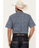 Image #4 - Cody James Men's Open Meadow Floral Print Short Sleeve Button-Down Stretch Western Shirt, Navy, hi-res