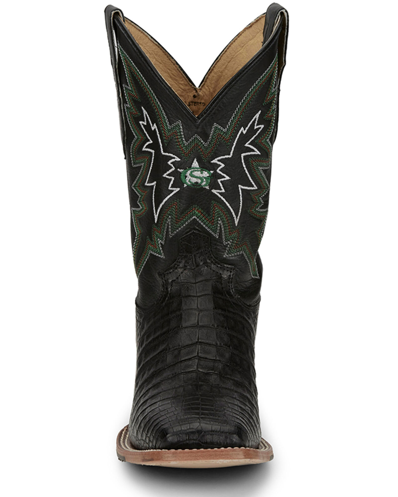 Justin Men s Haggard Caiman Western Boots Black Size 8.5 EE