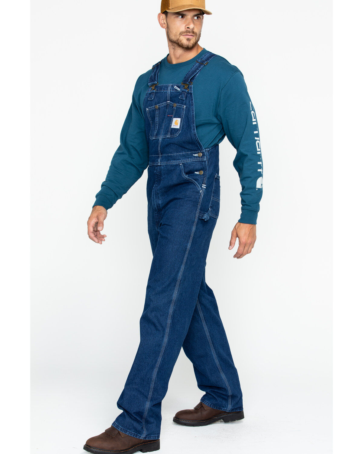 mens carhartt denim overalls