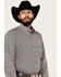 Image #2 - Cinch Men's Geo Print Long Sleeve Button-Down Western Shirt, Peach, hi-res