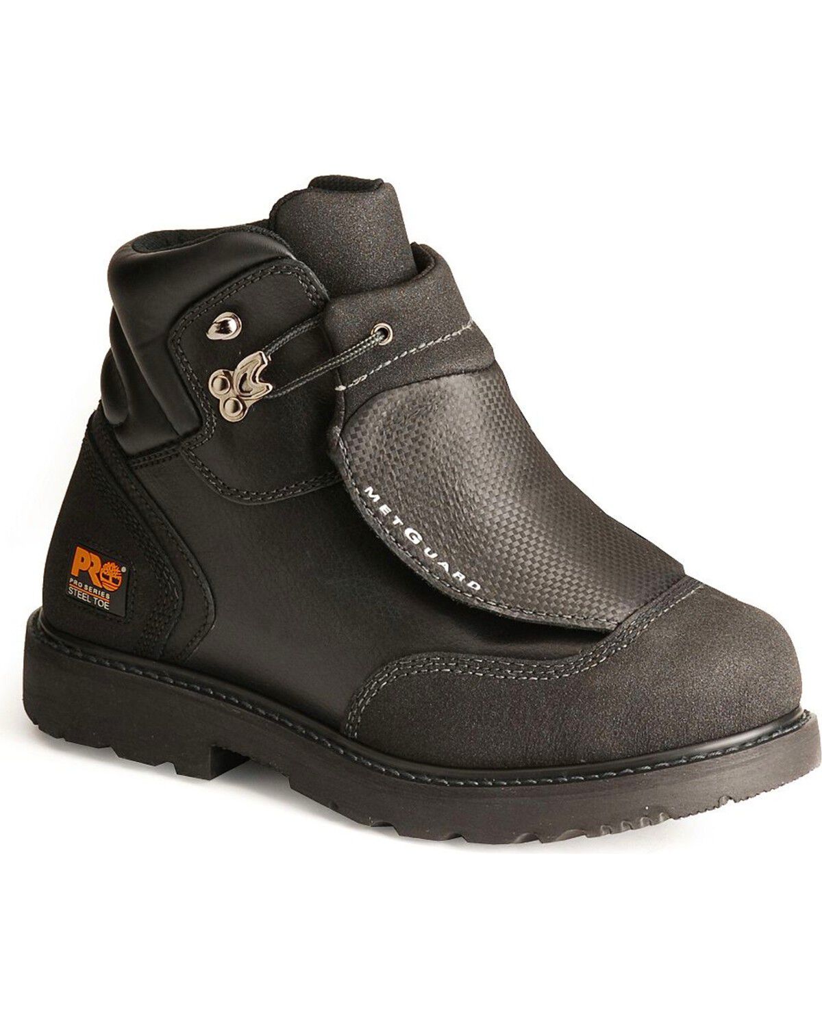Image #1 - Timberland PRO 6" Met Guard Work Boots - Steel Toe, Black, hi-res