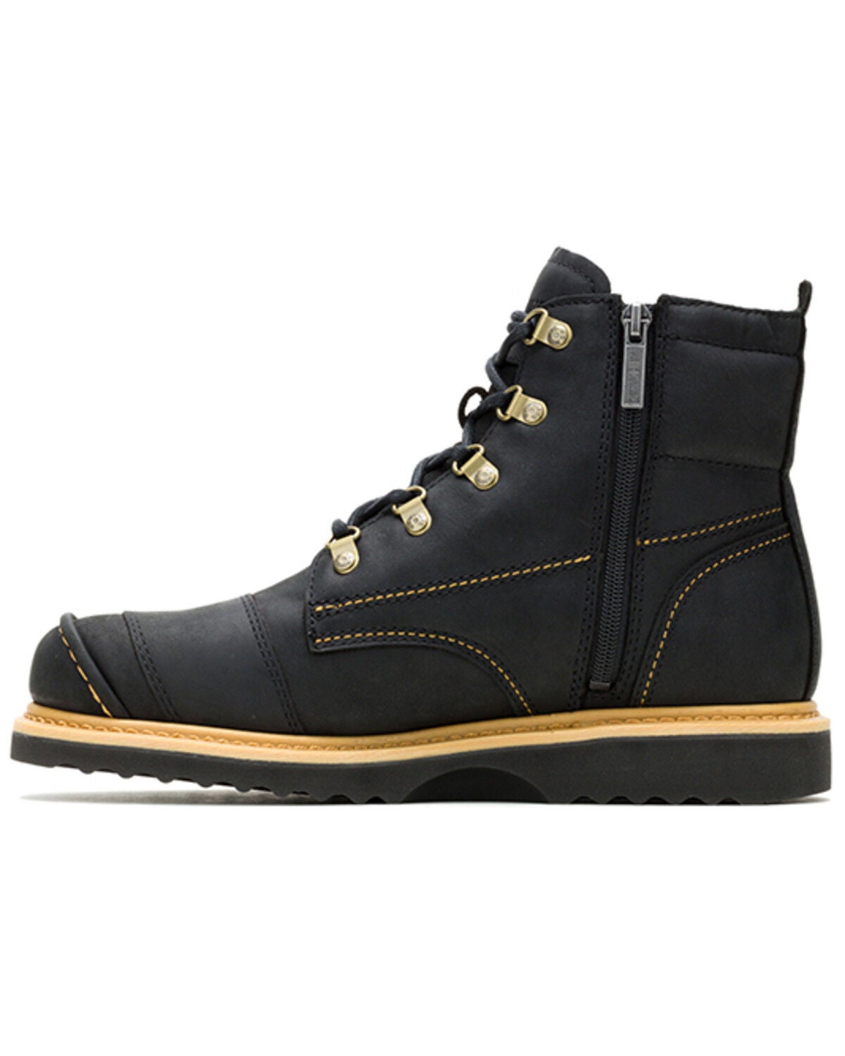 Image #3 - Harley Davidson Men's Hagerman Lace-Up Motorcycle Boots - Moc Toe, Black, hi-res