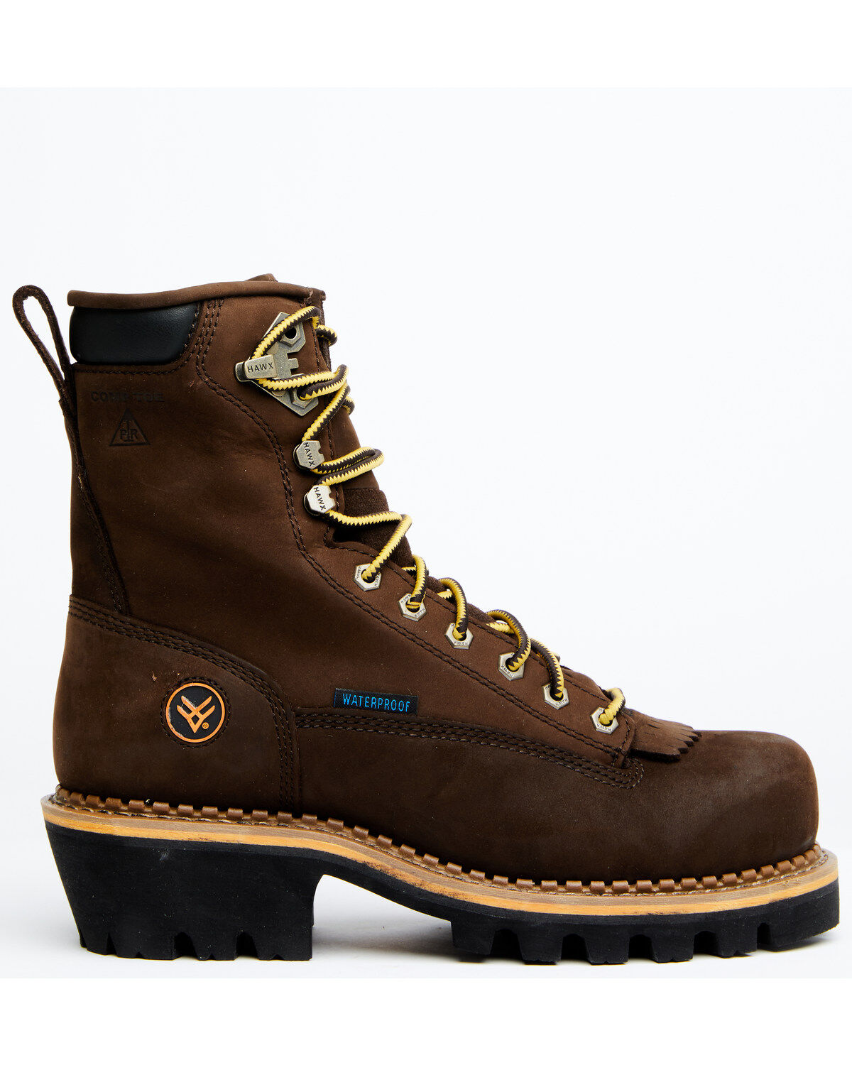 Image #2 - Hawx Men's Lineman Lace-Up Waterproof Work Boot - Composite Toe, Brown, hi-res