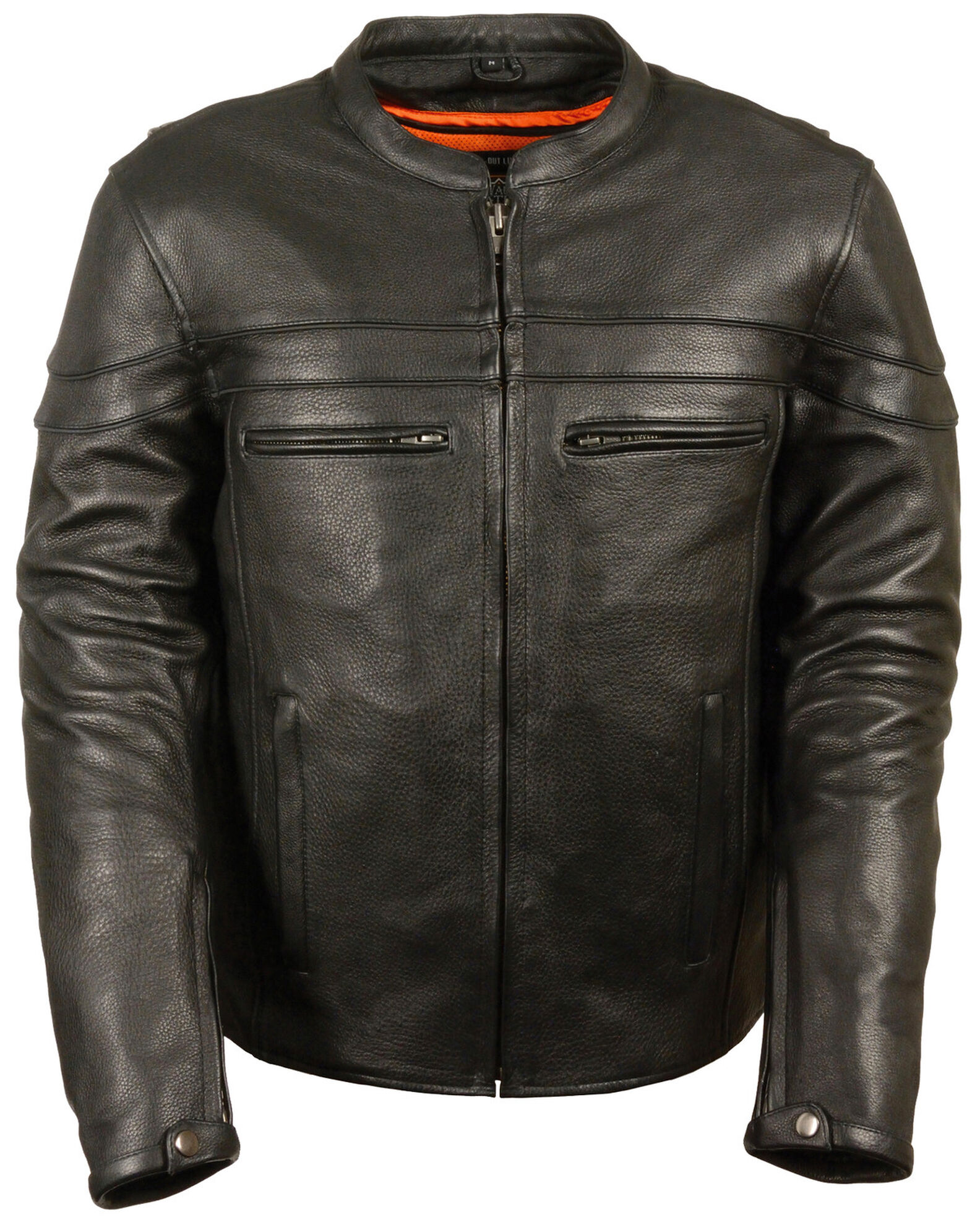 Image #1 - Milwaukee Leather Men's Sporty Scooter Crossover Jacket - 5X, Black, hi-res