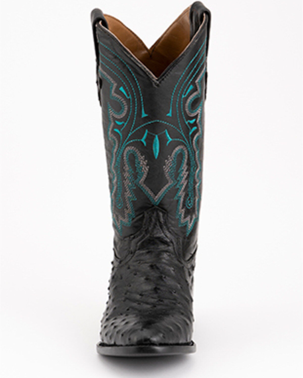 Image #4 - Ferrini Men's Colt Exotic Full-Quill Ostrich Western Boots - Round Toe, Black, hi-res