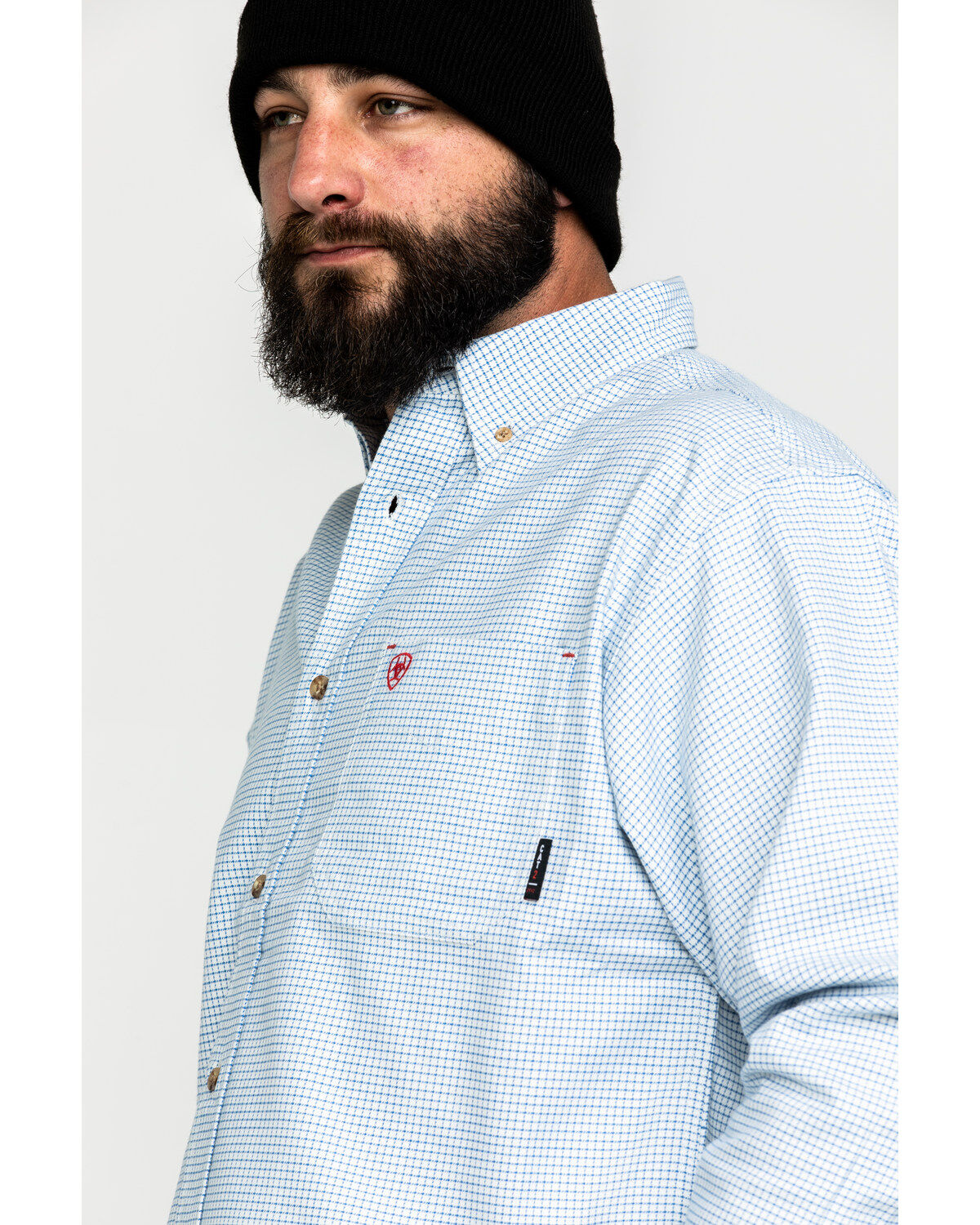 Image #4 - Ariat Men's FR Solid Durastretch Long Sleeve Work Shirt - Big, , hi-res