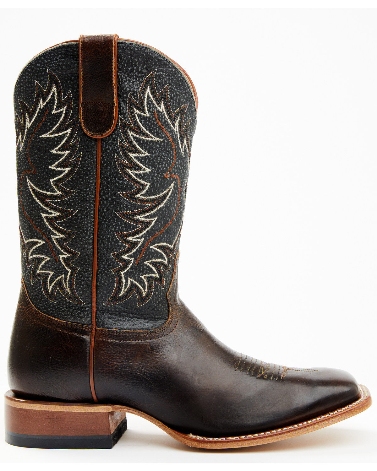 Image #2 - Cody James Men's Montana Western Boots - Broad Square Toe, Dark Brown, hi-res