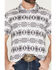 Image #3 - Rock & Roll Denim Men's Southwestern Print Short Sleeve Button-Down Polo, White, hi-res