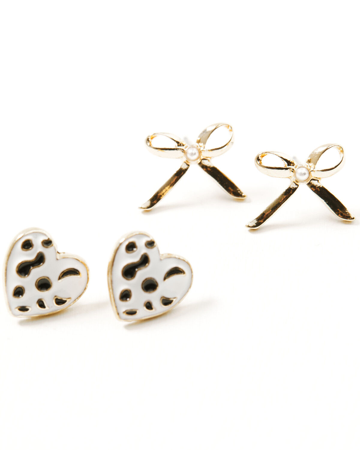 Image #3 - Shyanne Women's Cow Print Earring Set - 24 Piece, Gold, hi-res