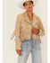Understated Leather Women's Fearless Fringe Suede Jacket, Tan, hi-res