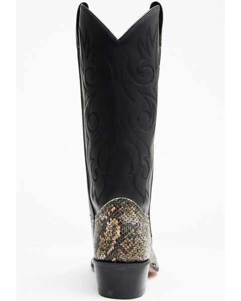 Image #5 - Old West Men's Snake Print Western Boots - Medium Toe, , hi-res