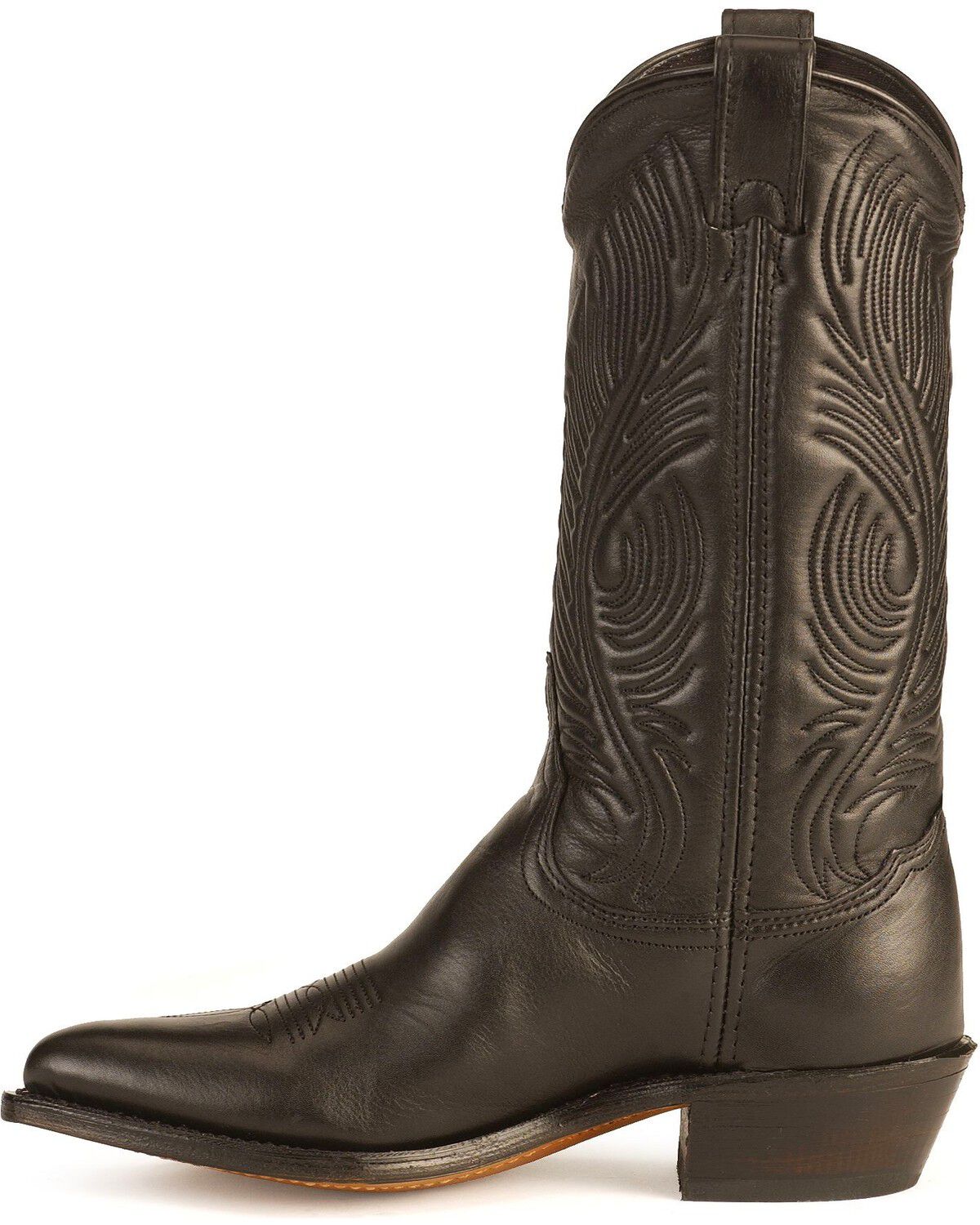 Image #3 - Abilene Women's Cowhide Western Boots - Round Toe, Black, hi-res