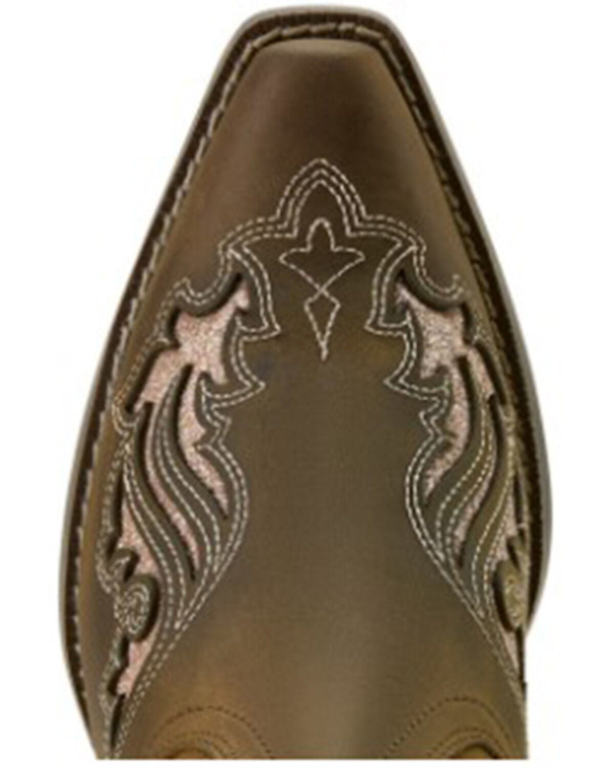 Image #6 - Ariat Girls' Fashion Bliss Inlay Western Boots - Snip Toe, Brown, hi-res
