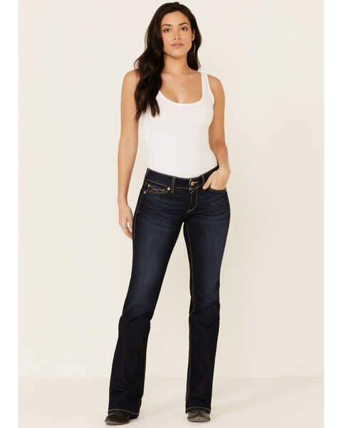 Ariat Women's Arrow Fit Jocelyn Bootcut Jeans, Blue, hi-res